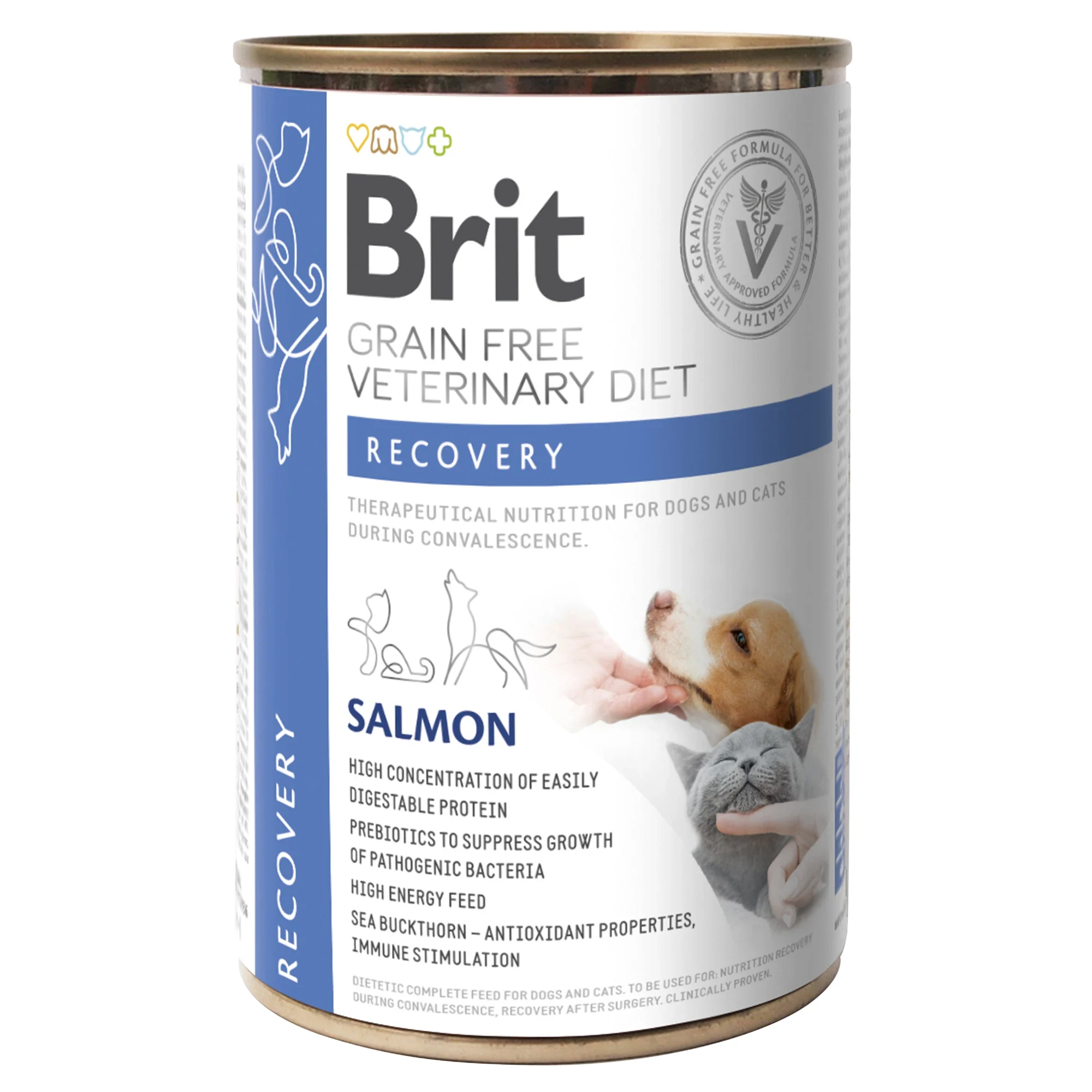 Brit Gluten & Grain-Free Veterinary Diet Dog + Cat Recovery Can 400 g