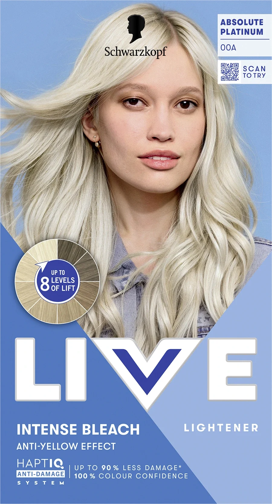 Schwarzkopf LIVE Intense Bleach 00A Absolute Platinum - Blekning