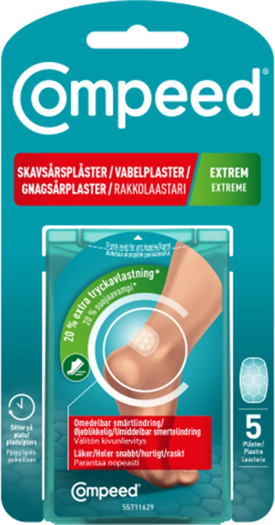 Compeed Skavsårsplåster Extreme 5 St - Skavsårsplåster