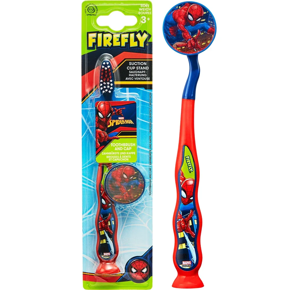 Firefly Toothbrush Spiderman & Cap - Tandborstar för barn & bebis