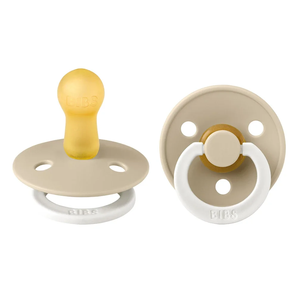 BIBS Pacifier Colour Latex Size 2 Vanilla Glow/Vanilla Glow 2-pack - Napp nyfödd