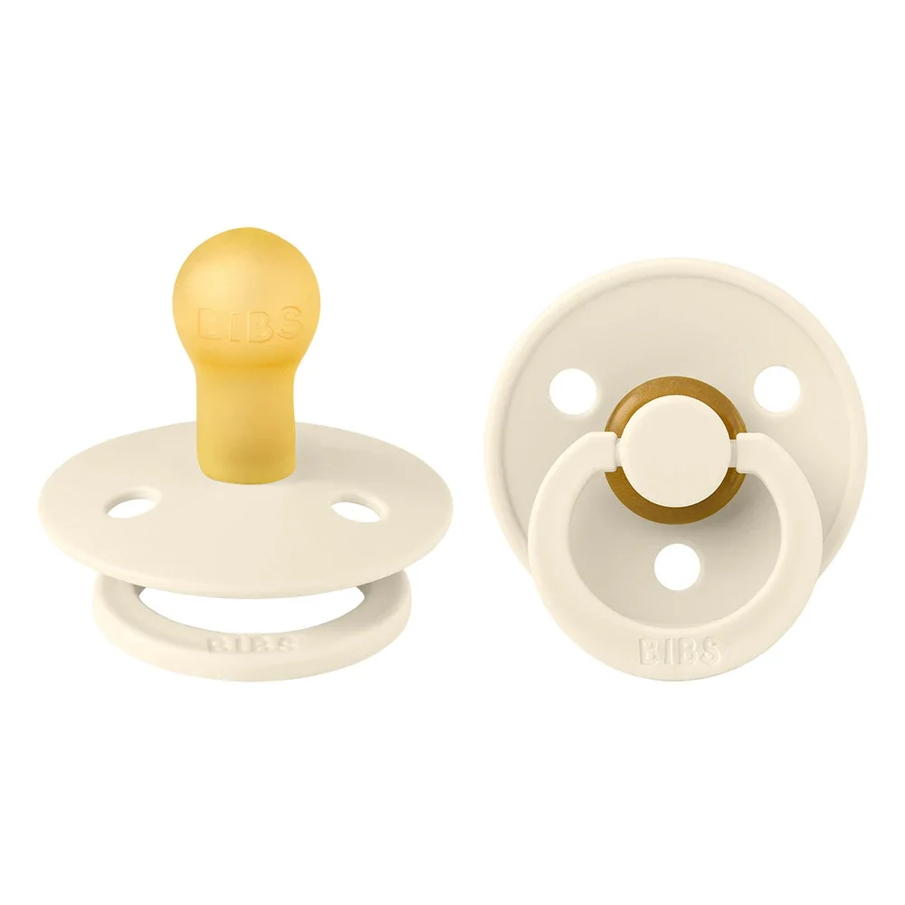 BIBS Pacifier Colour Latex Size 1 Ivory/Ivory 2-pack