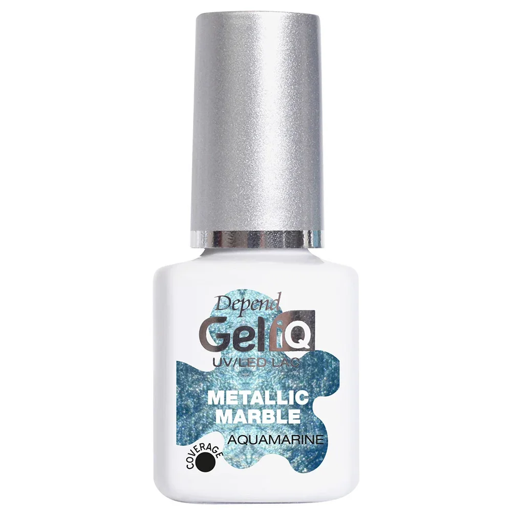 Depend Gel iQ Metallic Marble 5 ml Marble Aquamarina - Gellack