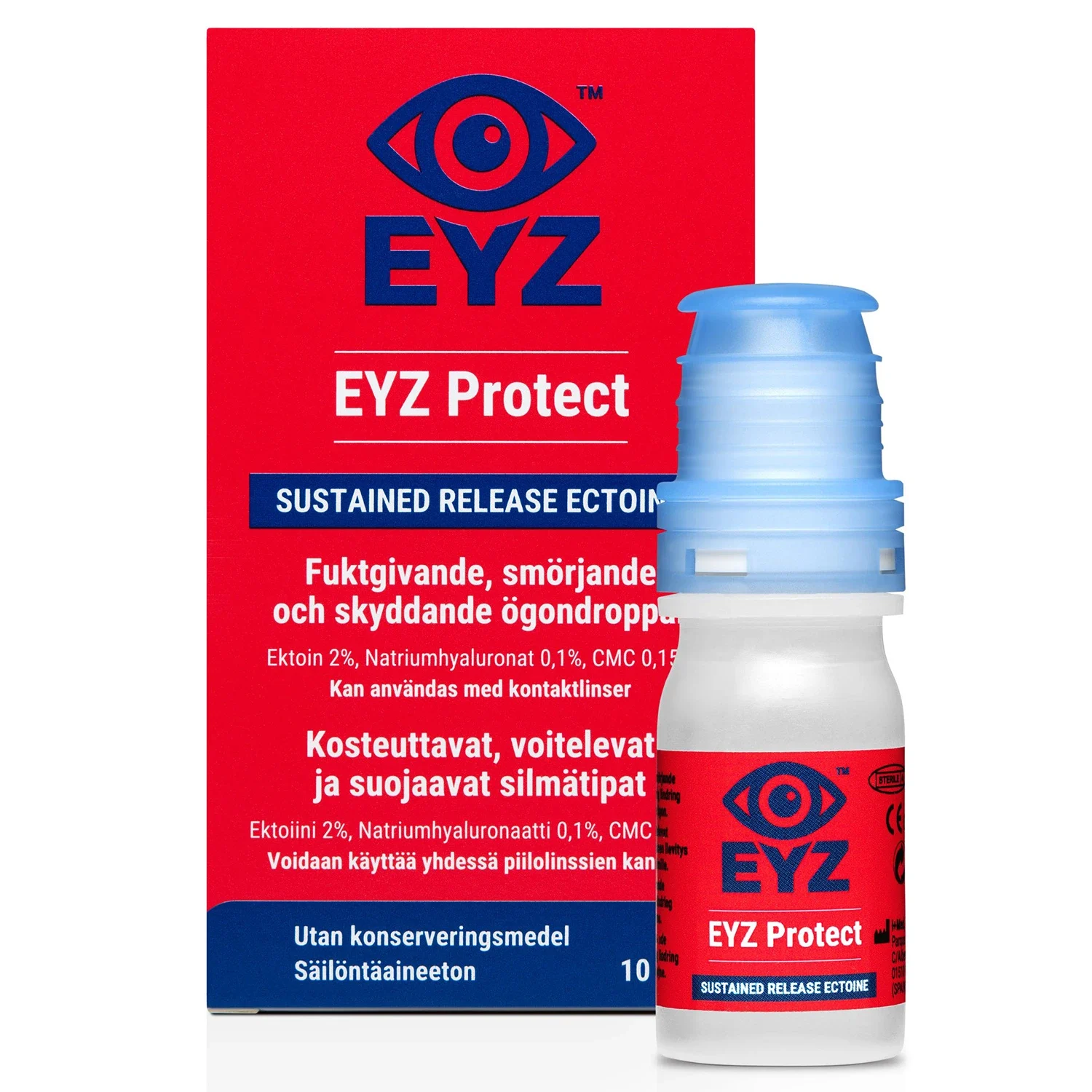EYZ Protect Smörjande ögondroppar 10ml - Ögondroppar för röda & irriterade ögon