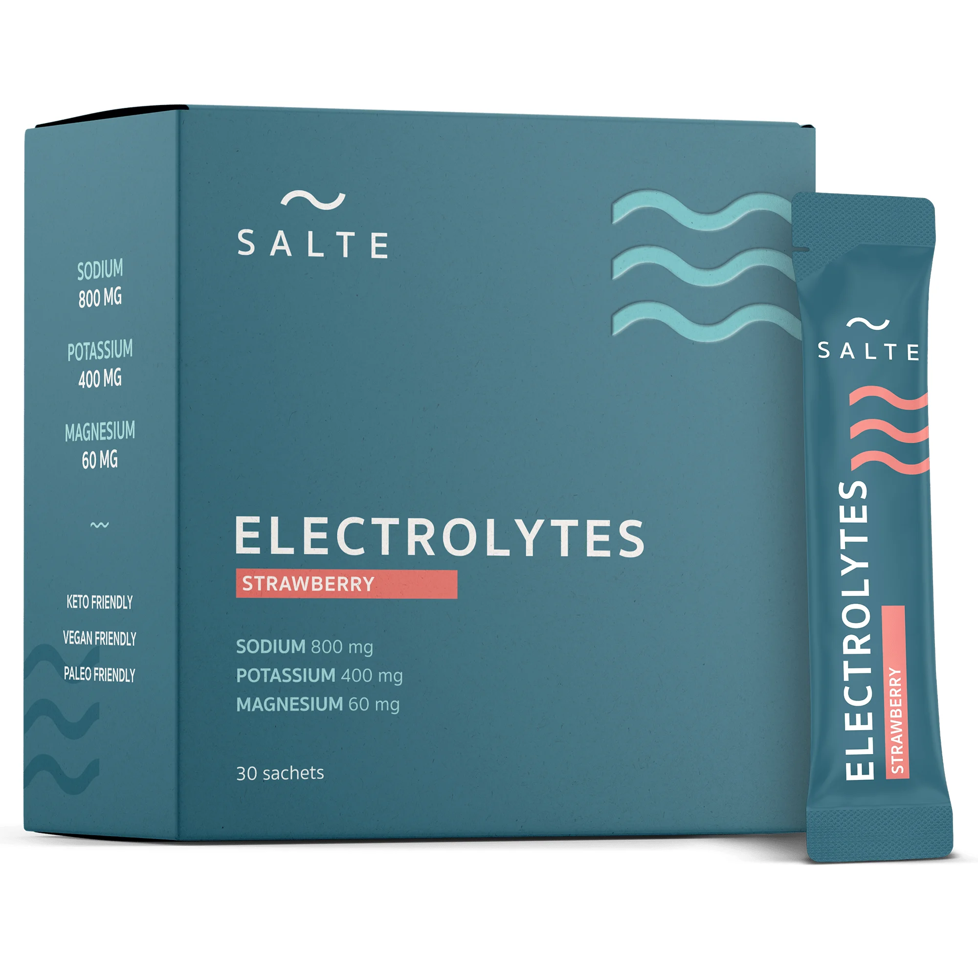 Salte Elektrolyter Jordgubb 30-pack - Elektrolytpulver