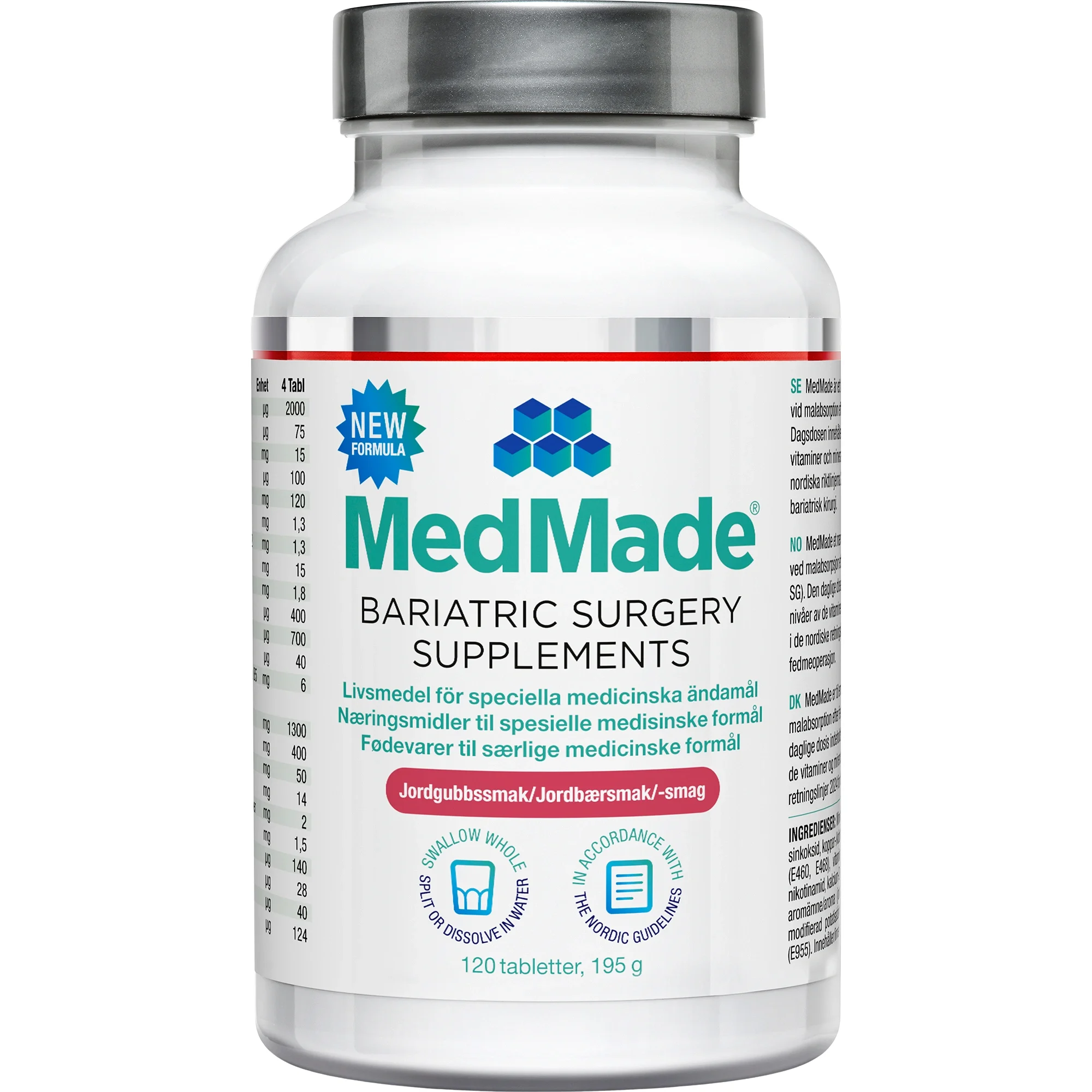 MedMade Bariatric Supplements Jordgubb 120 tabletter - Kosttillskott