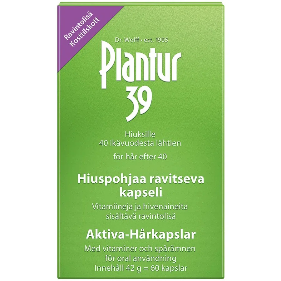 Plantur 39 Aktiva Hårkapslar 60 kapslar - Kosttillskott för hår, hud & naglar