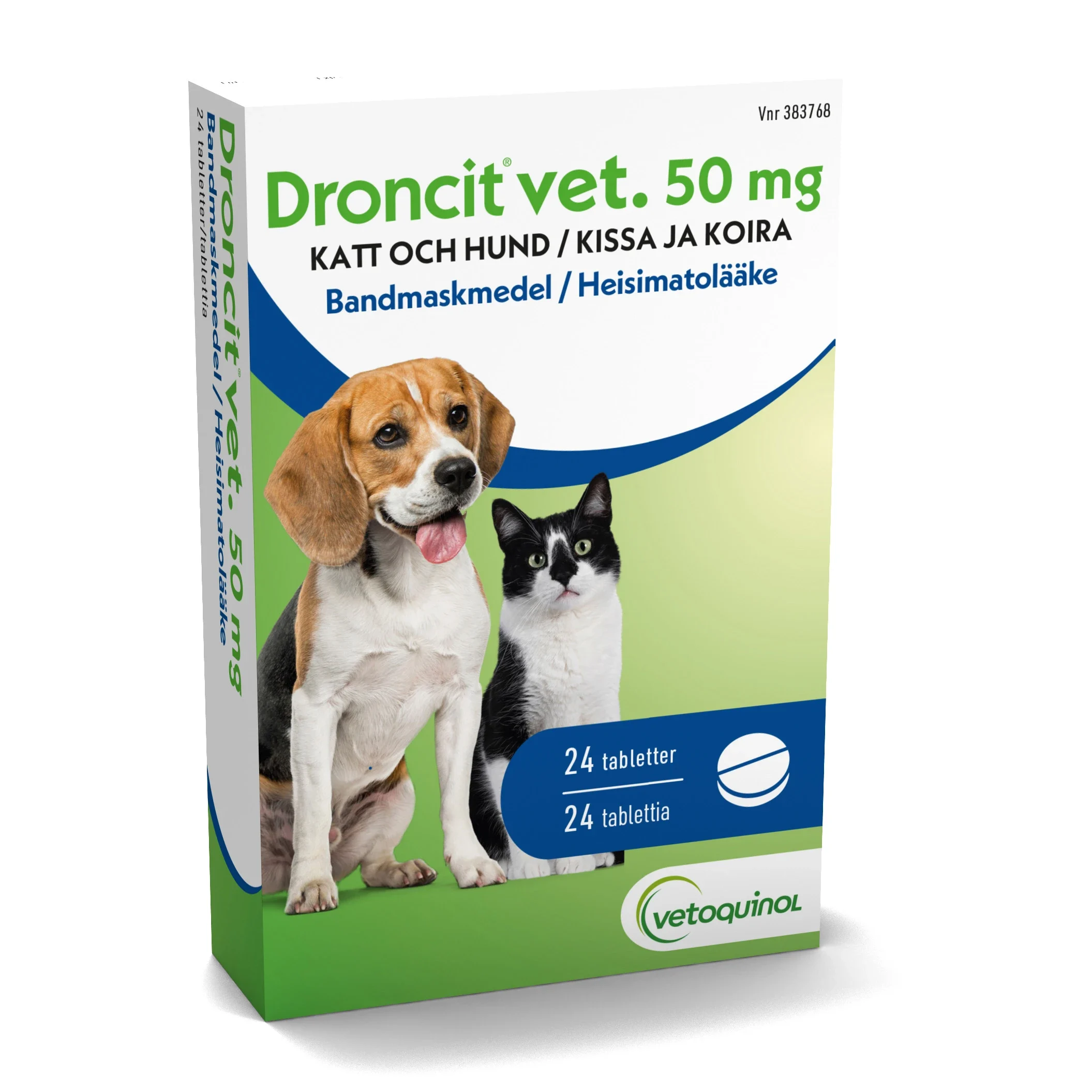 Droncit vet. Tablett 50 mg 24 st - Avmaskning valp