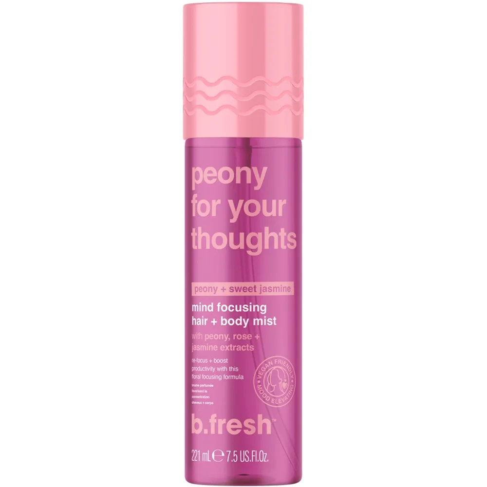 b.fresh Peony For Your Thoughts Mind Focusing Hair + Body Mist 221 ml - Body mist