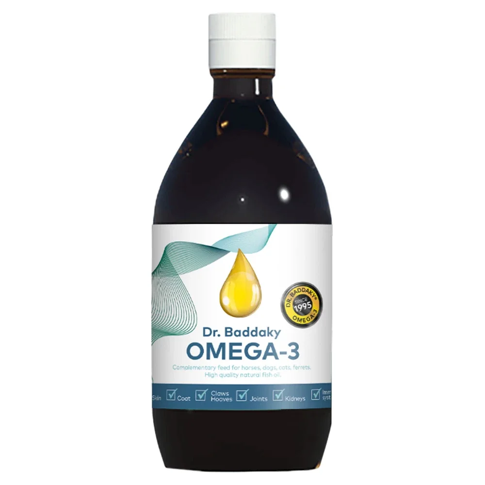 Dr. Baddaky Omega-3 Fiskolja 500 ml - Fodertillskott hund