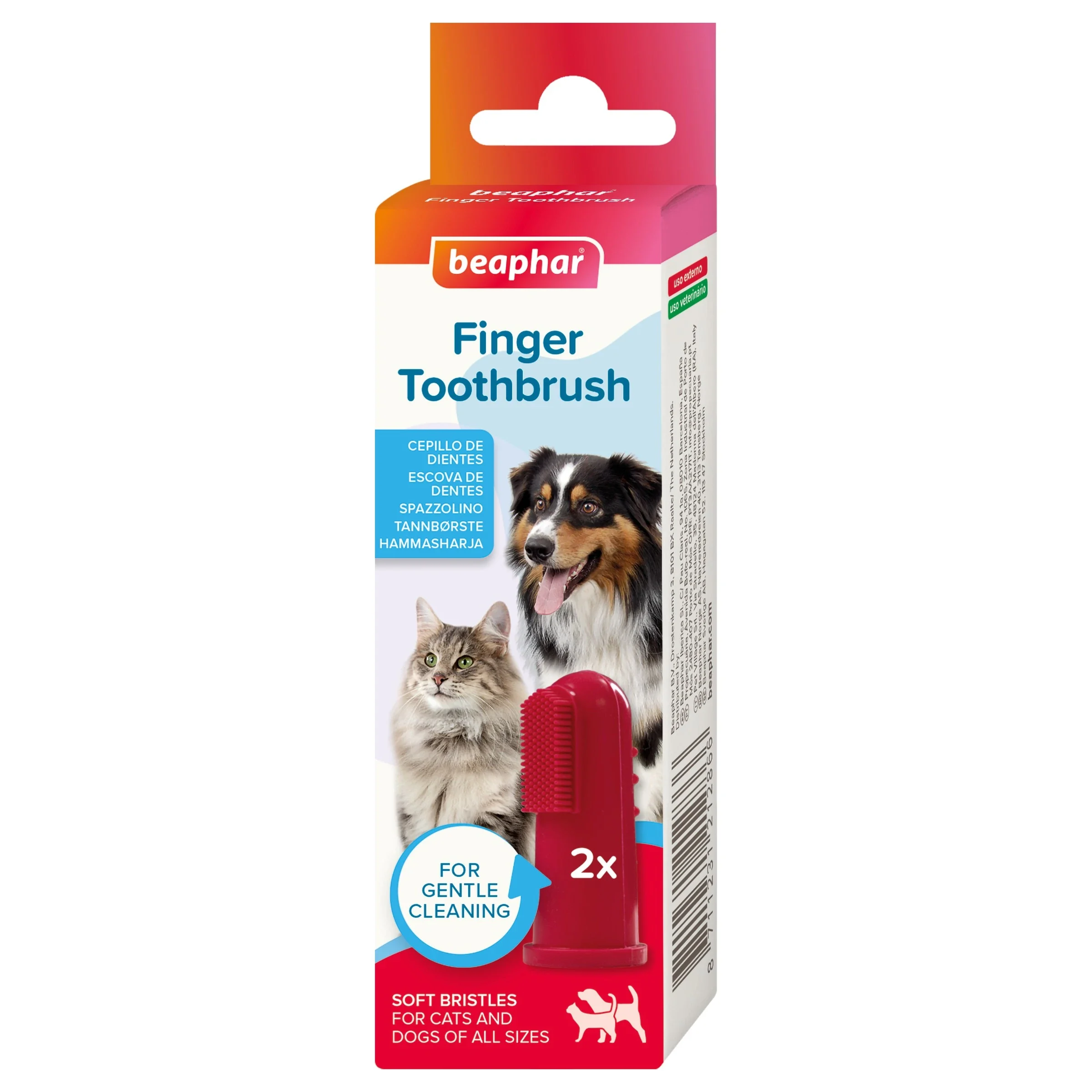 Beaphar Finger Toothbrush 2 st - Mun & tandproblem hos hund