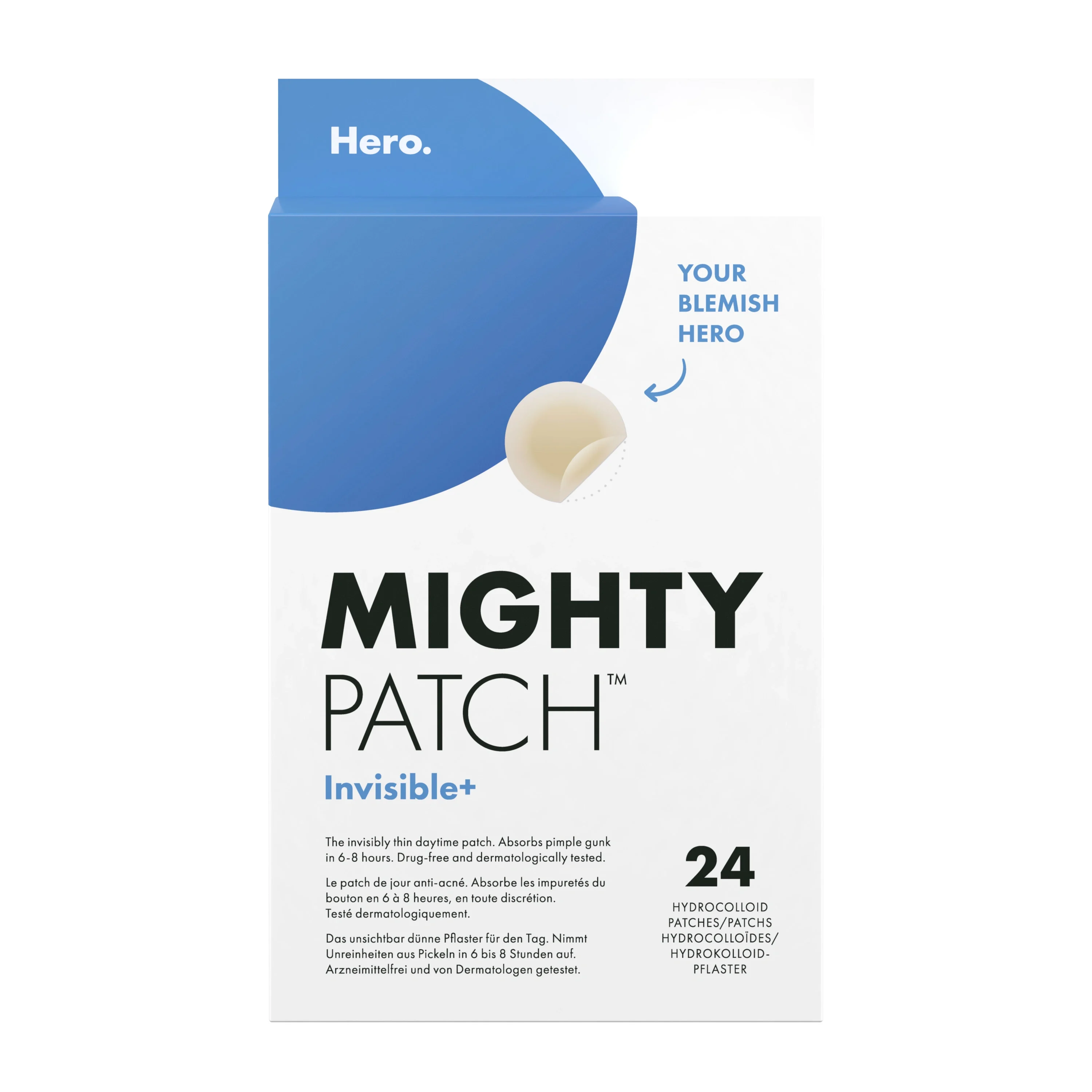 Hero Mighty Patch Invisible+ 24 st - Punktbehandling