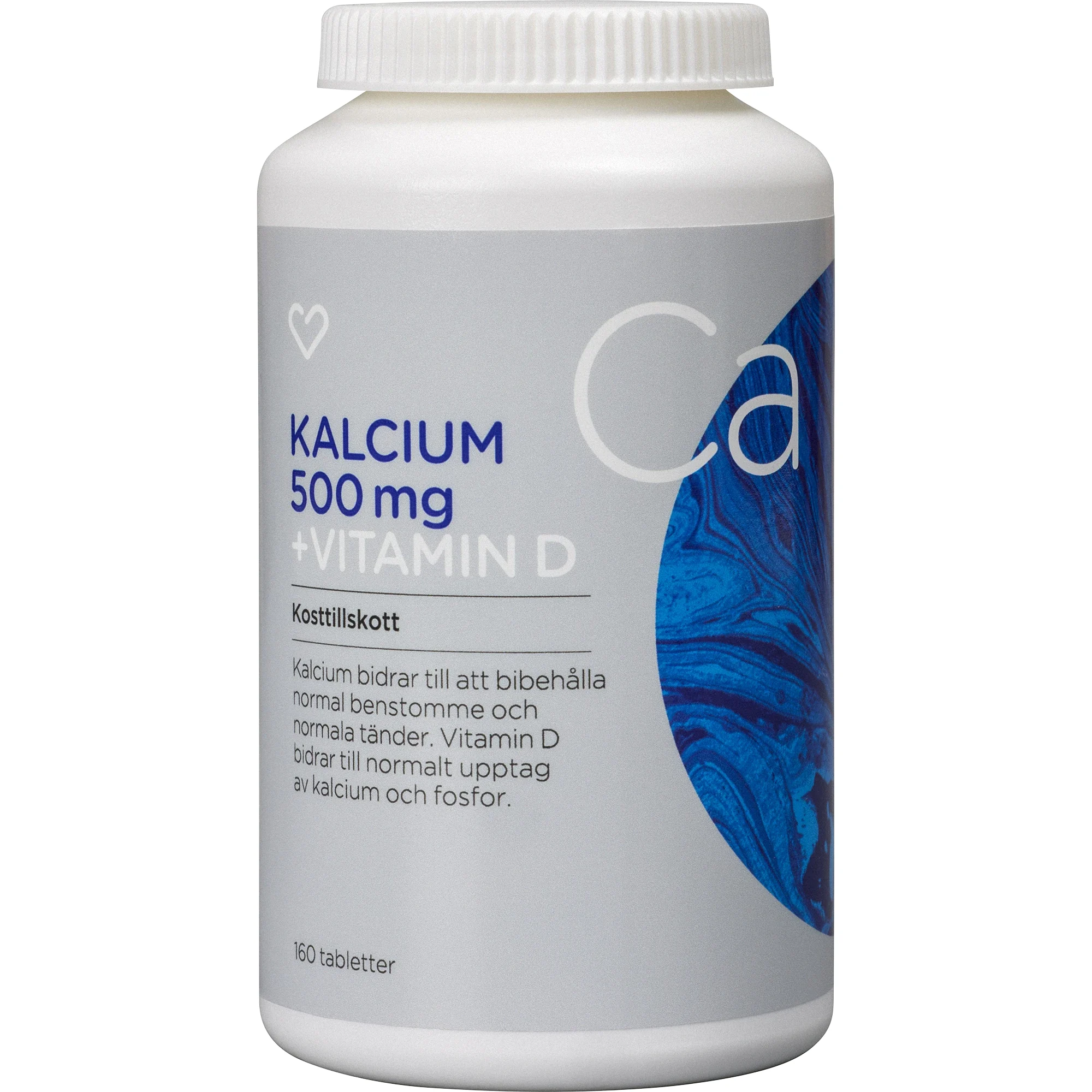 Hjärtats Kalcium + Vitamin D Tablett 160 st