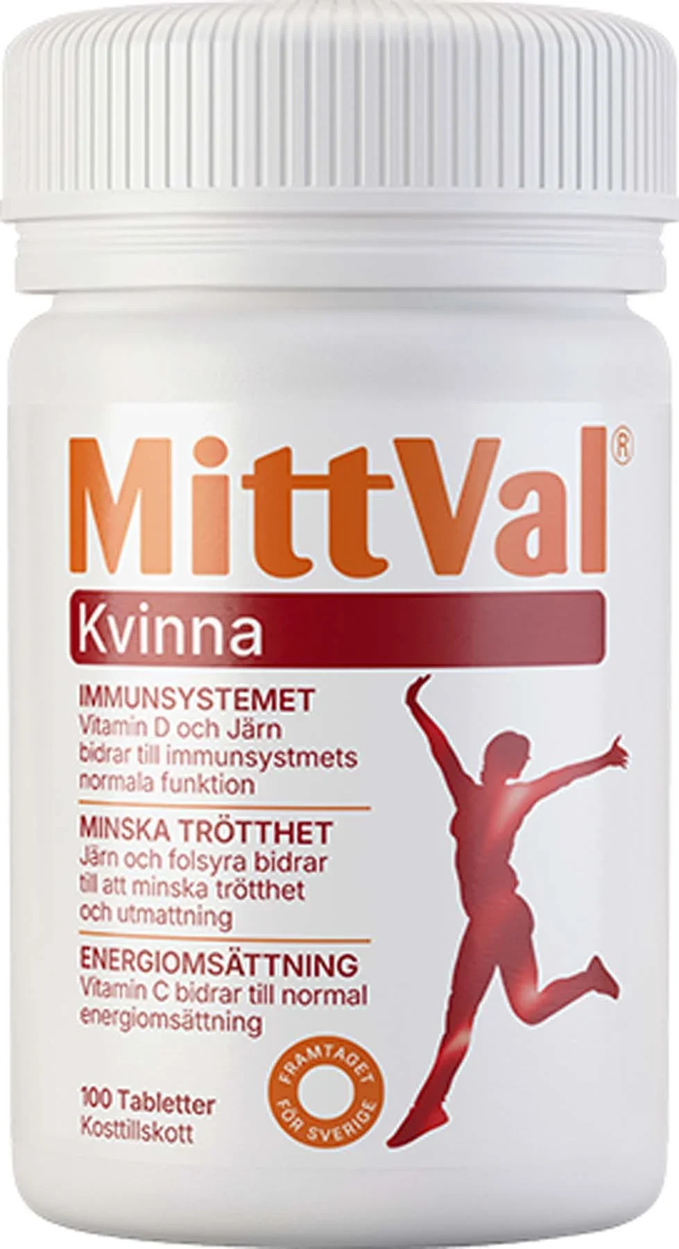 MittVal Kvinna Tablett 100 st - Multivitamin