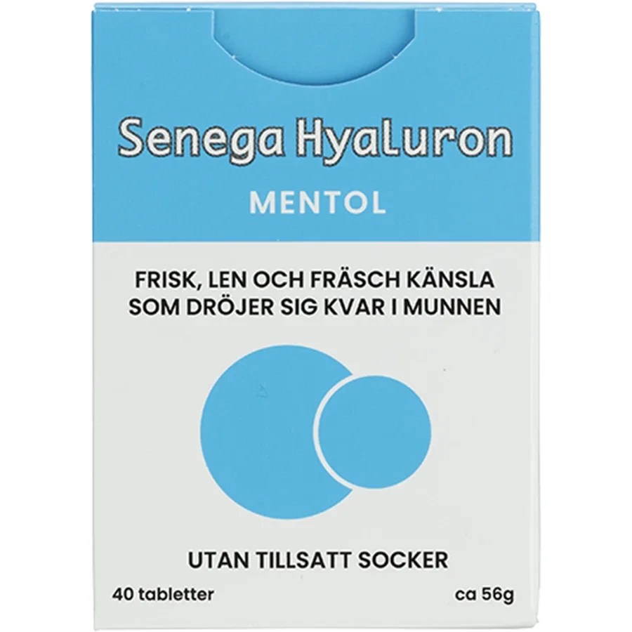 Senega Hyaluron Mentol 56 g - Halstabletter