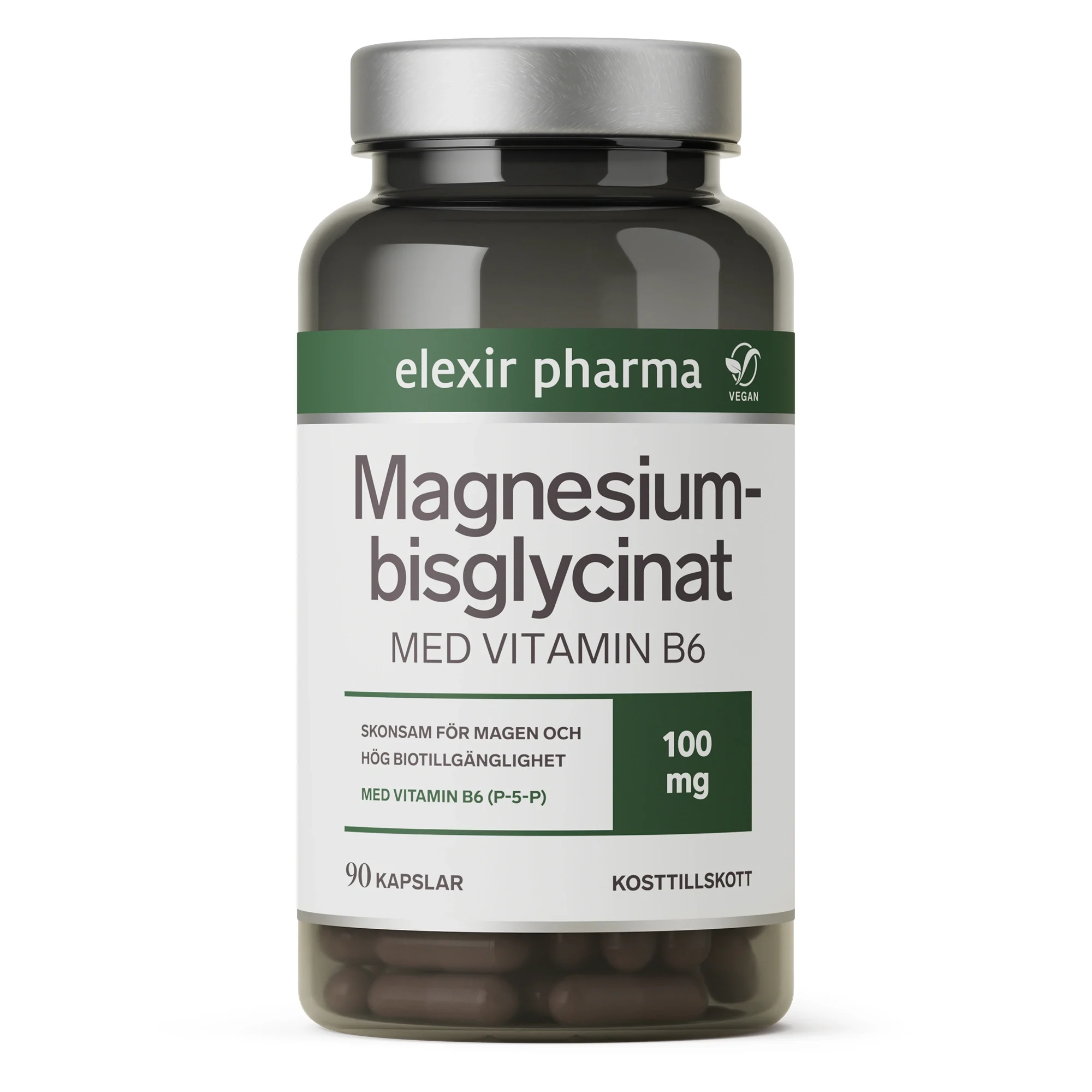 Elexir Pharma Magnesiumbisglycinat 90 kapslar