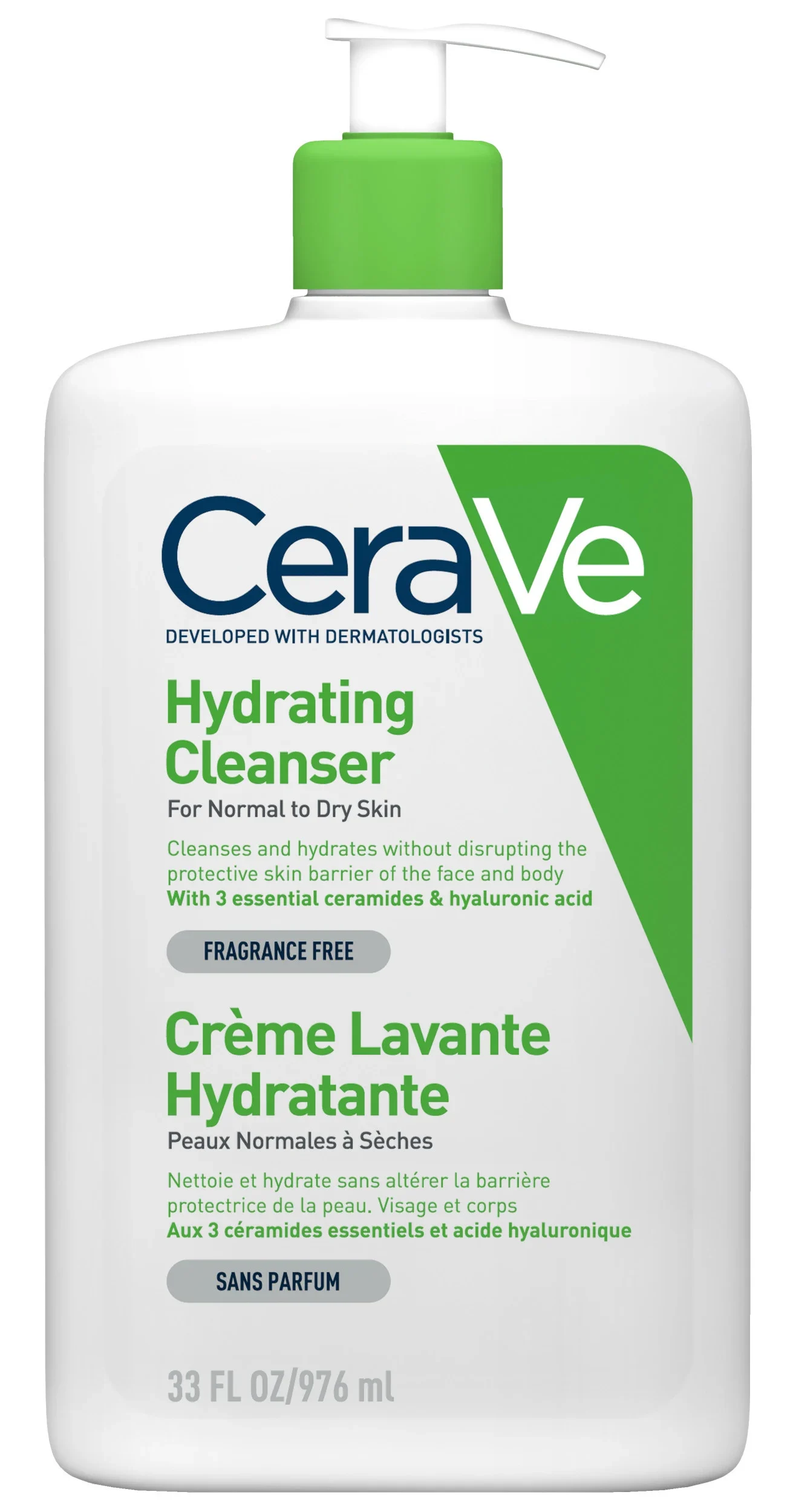 CeraVe Hydrating Cleanser 976 ml - Ansiktsrengöring