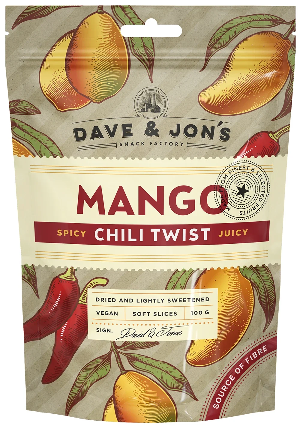 Dave & Jon's Mango Chili Twist 100 g - Nötter & torkad frukt