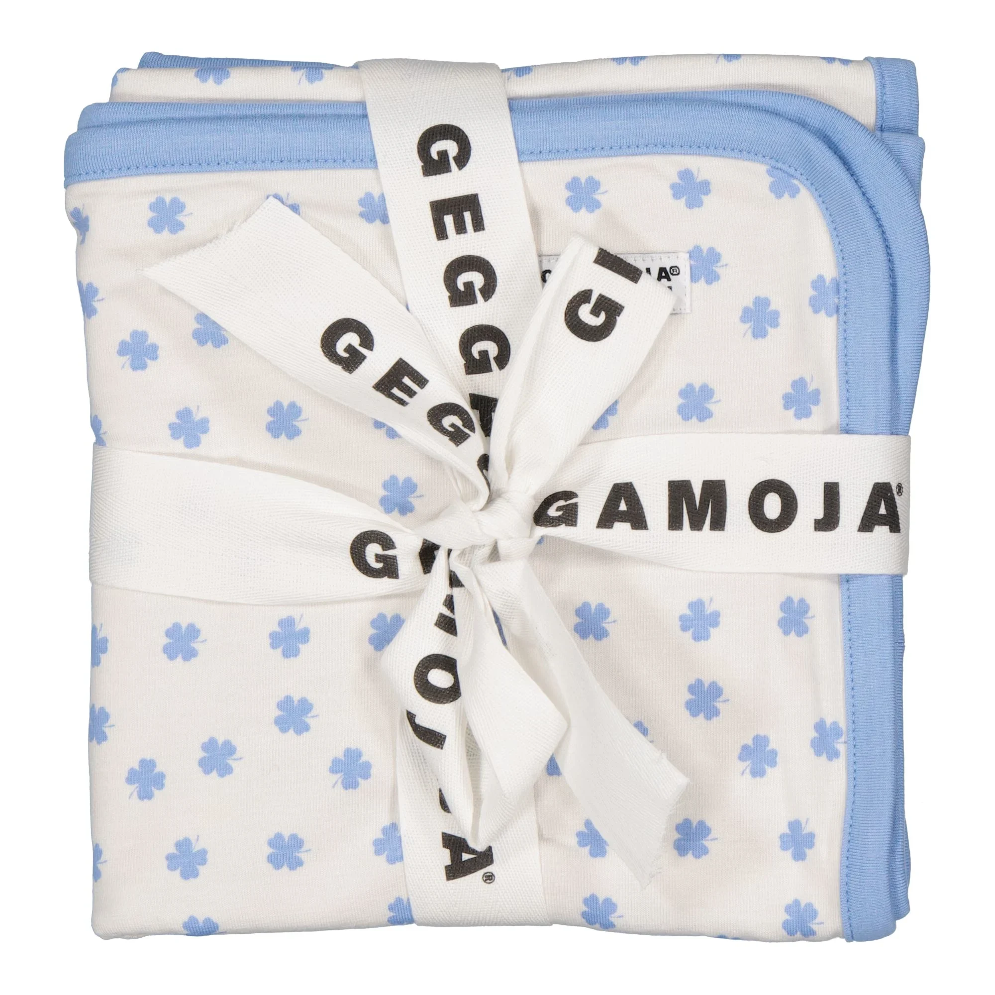 Geggamoja Babyfilt Bambu Mini Klöver Blå - Babyfiltar