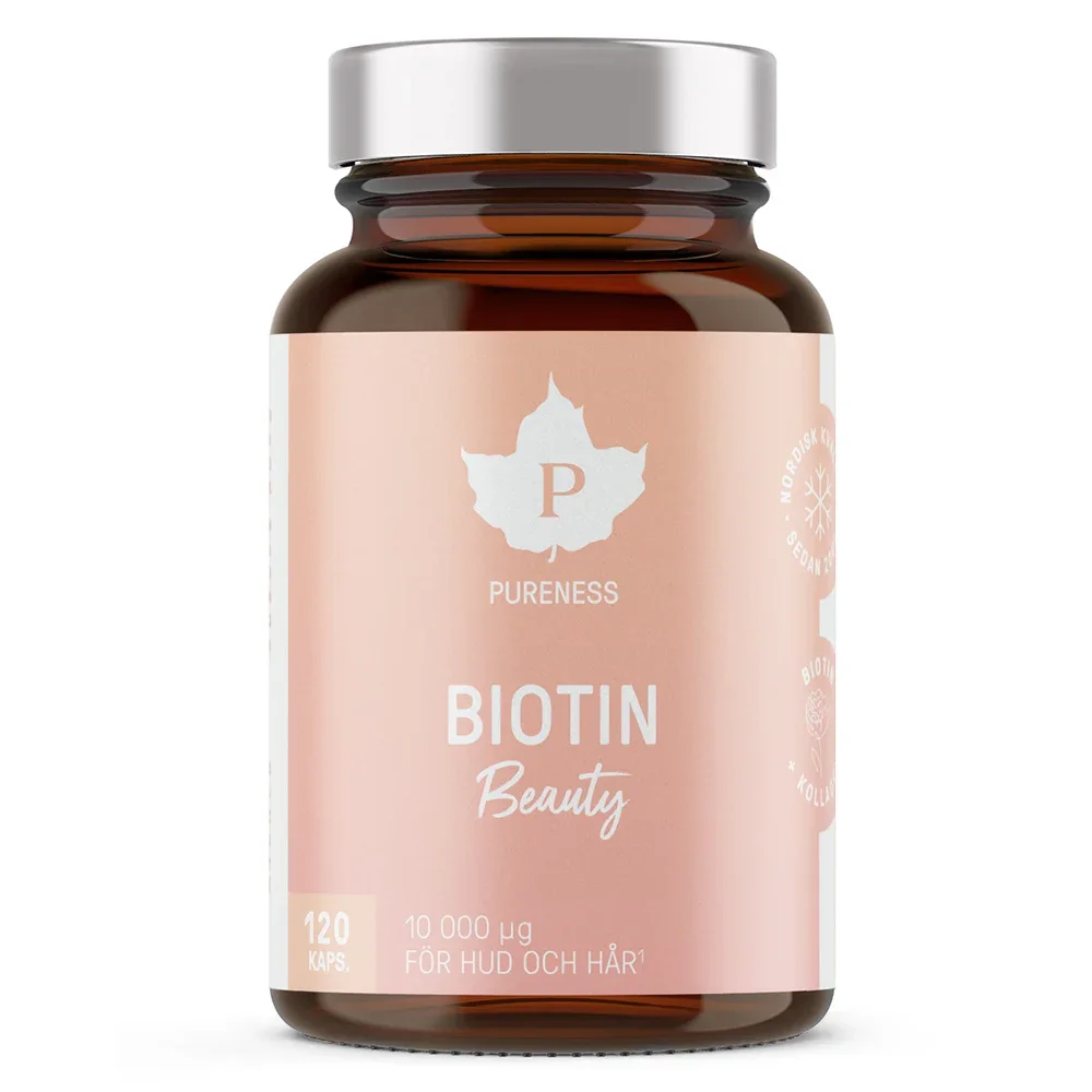 Pureness Biotin 120 kapslar - Kosttillskott för hår, hud & naglar