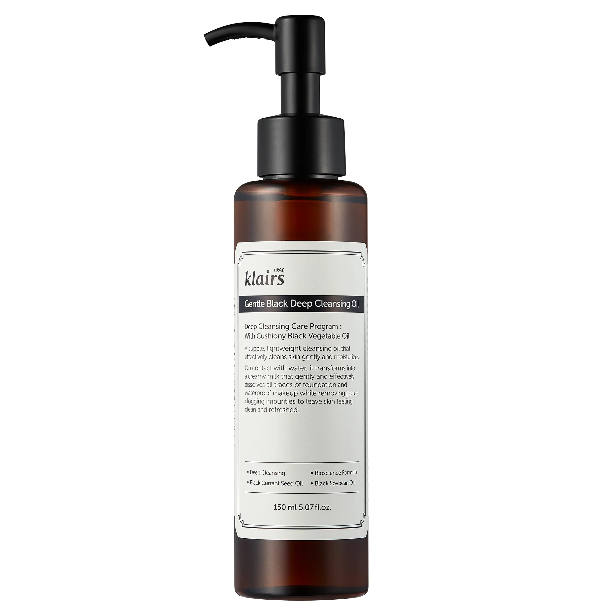 Klairs Gentle Black Deep Cleansing Oil 150 ml - Ansiktsrengöring