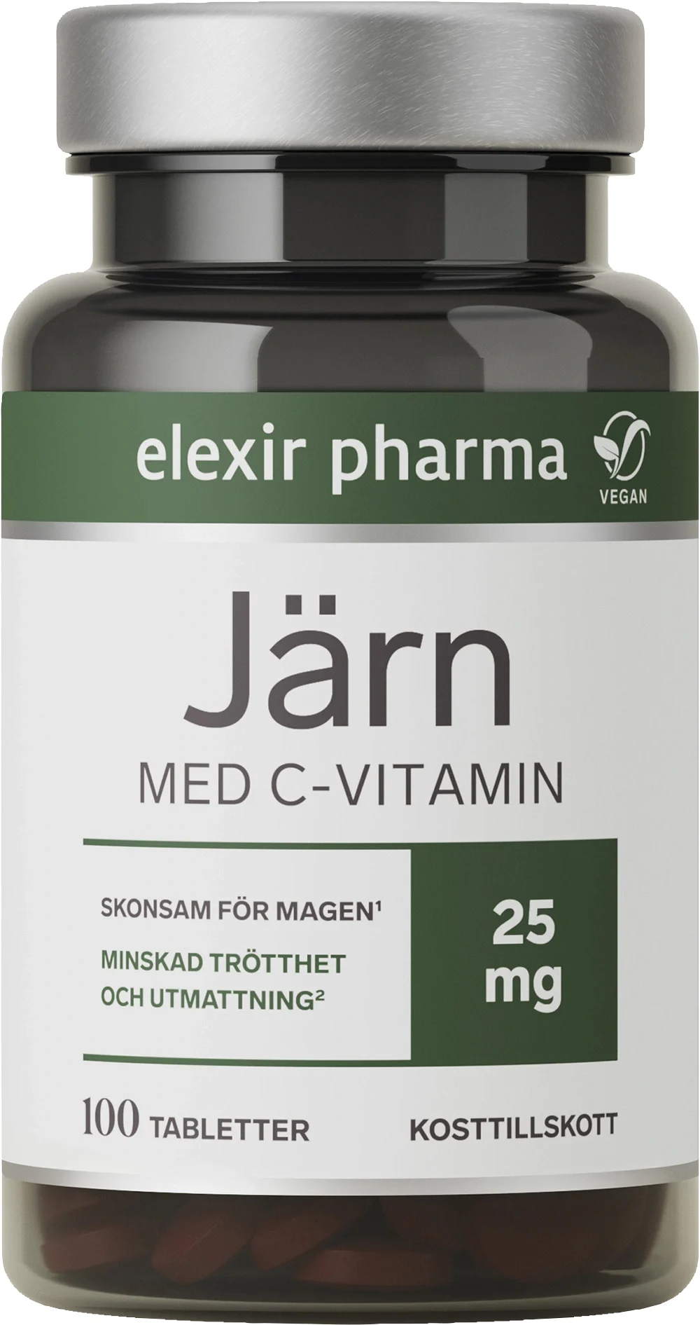 Elexir Pharma Järn med C-vitamin 100 tabletter