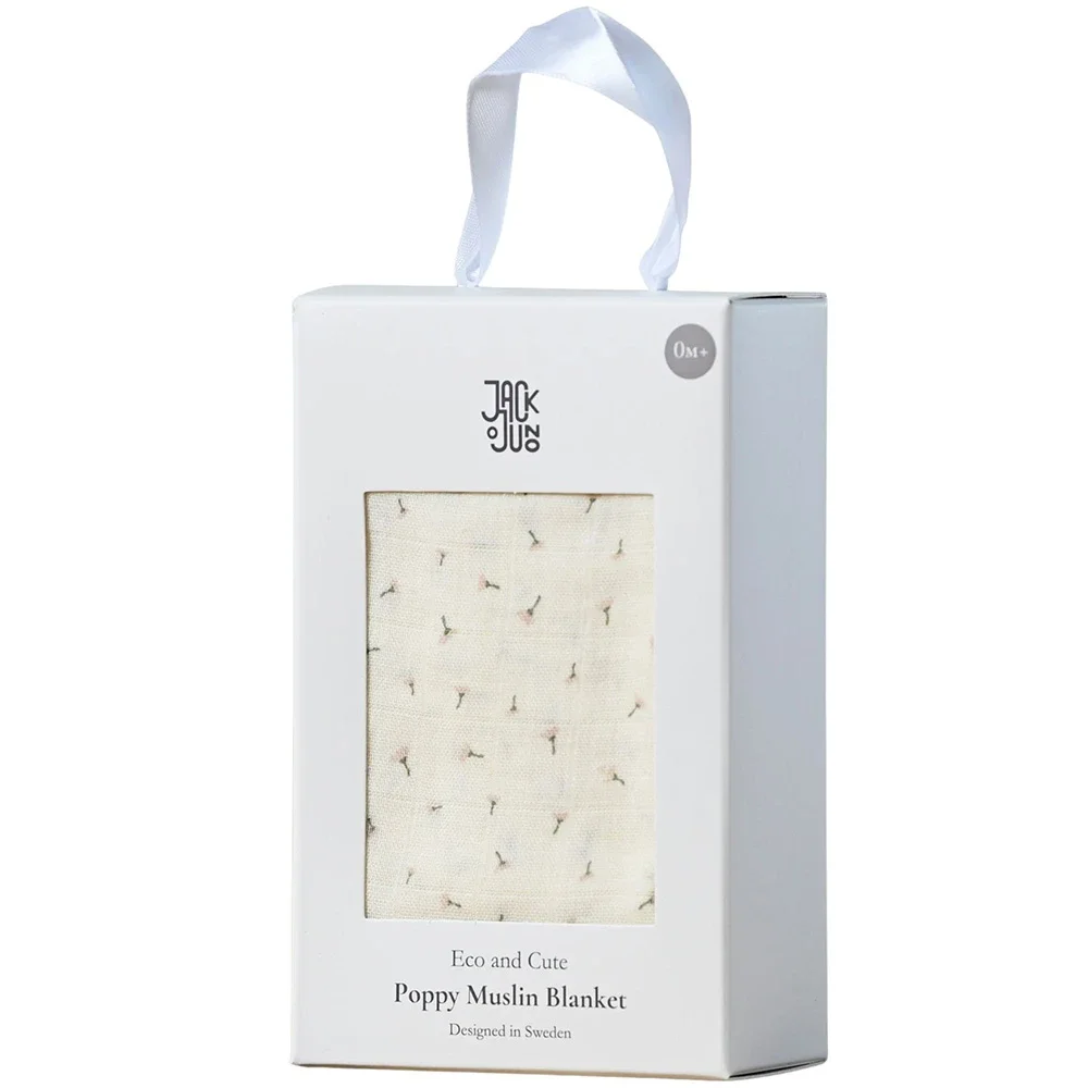 Jack o Juno Muslinfilt Poppy in Bloom 1-pack - Babyfiltar