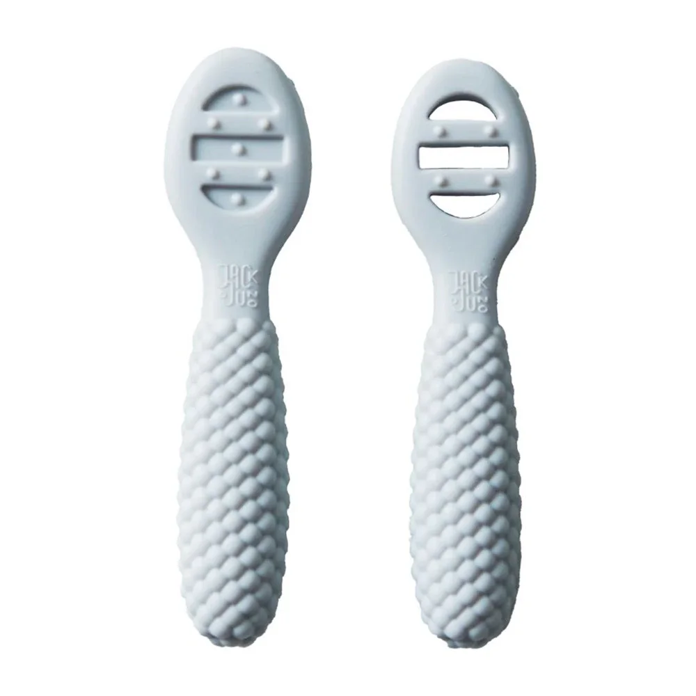 Jack o Juno Bubble Pre-Spoon Glacier Grey - Barntallrik & barnbestick