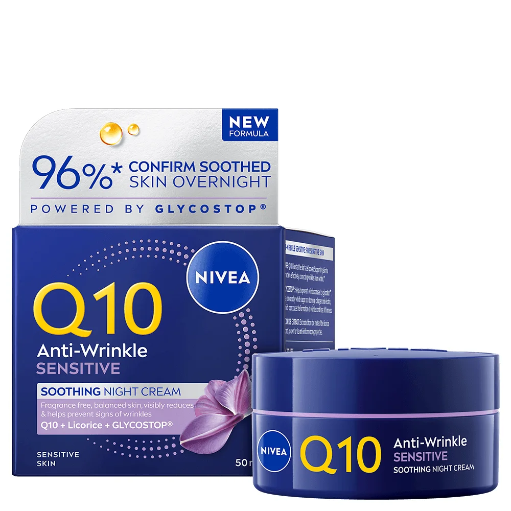NIVEA Q10 Anti-Wrinkle Sensitive Soothing Night Cream 50 ml