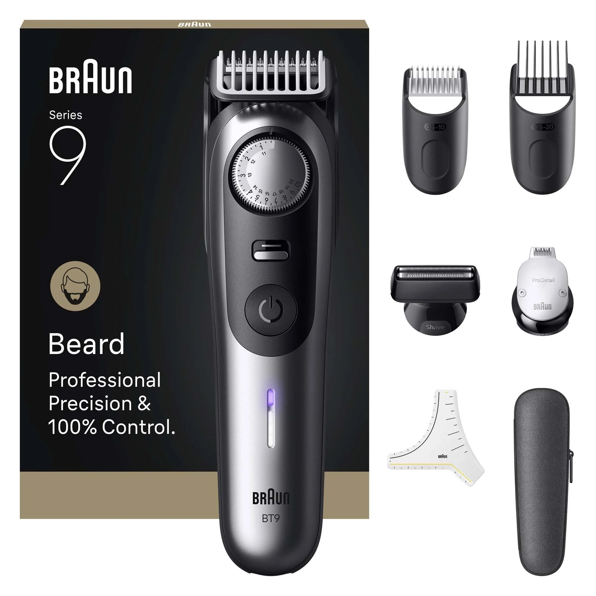 Braun Skäggtrimmer Series 9 BT9520 Krom - Skäggtrimmers