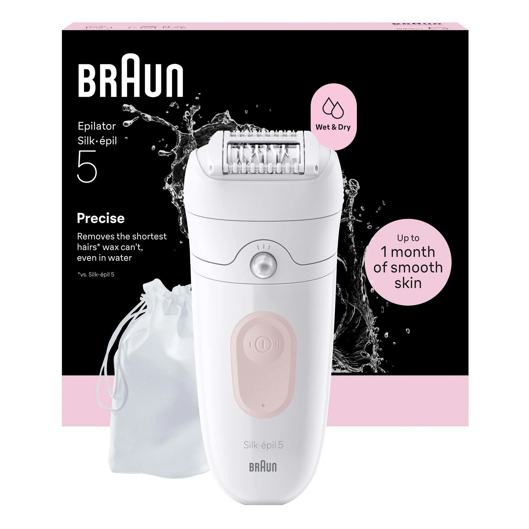 Braun Silk-épil 5 Wet & Dry Epilator 5-011 Flamingo Pink - Epilator