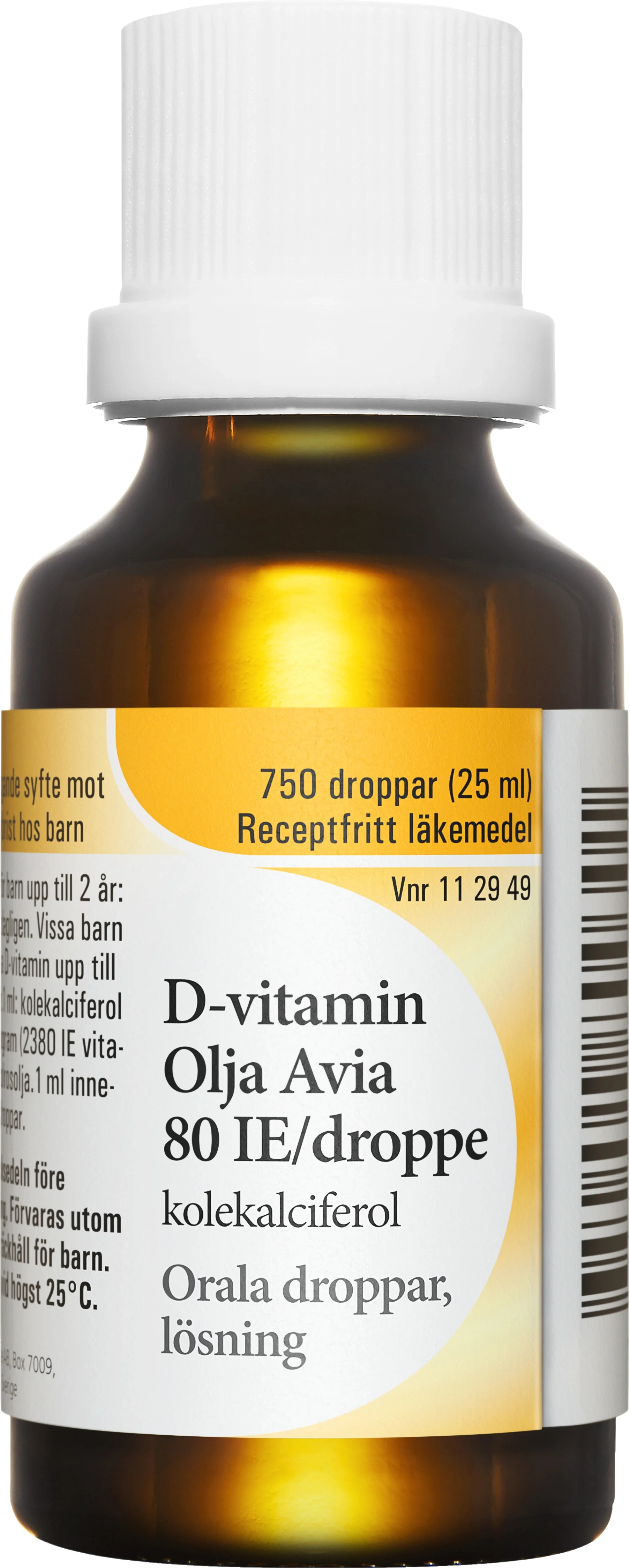Avia D-vitamin Olja 25 ml - D-vitamin barn