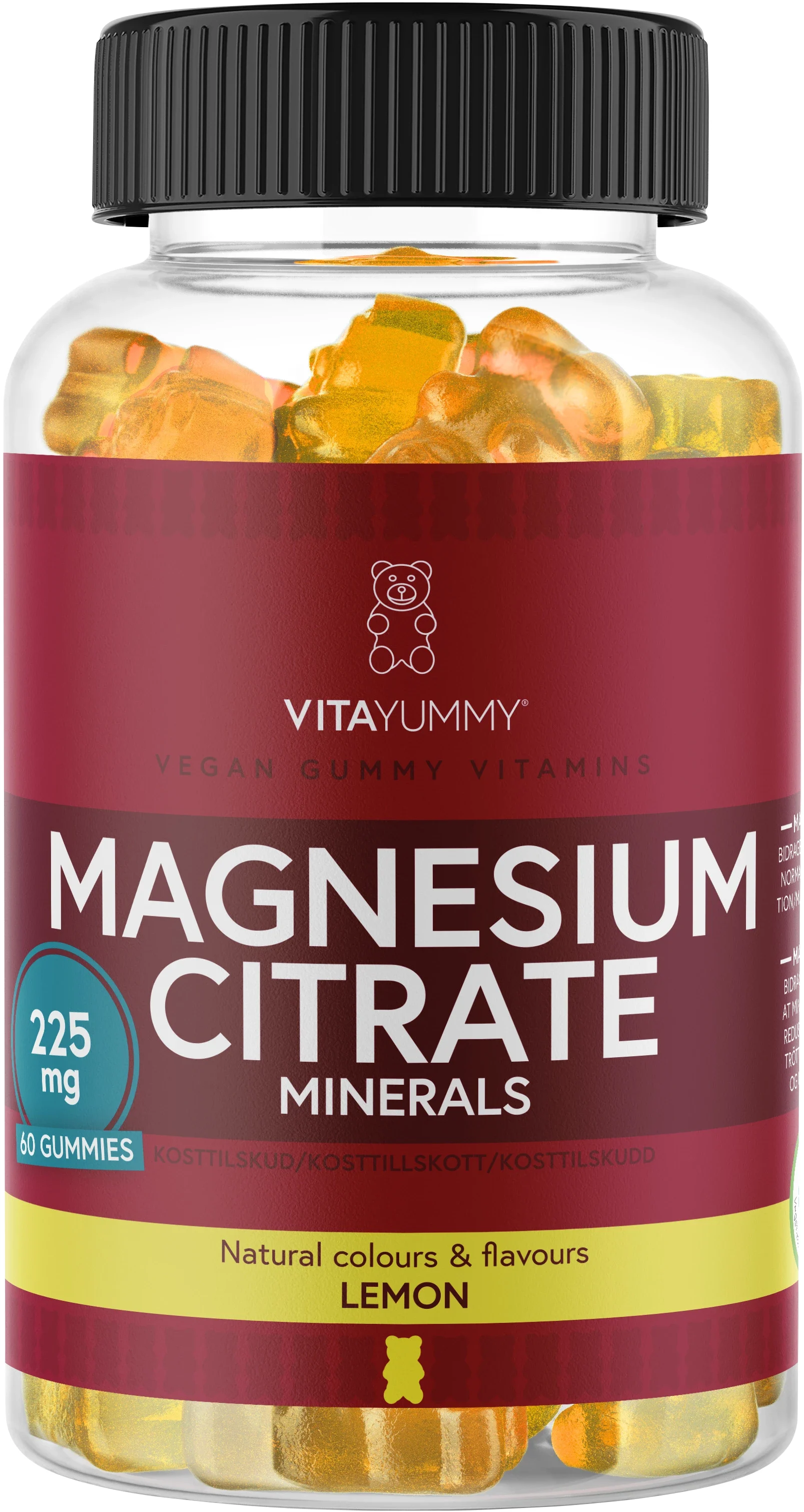 VitaYummy Magnesium Citrate Lemon 60 st - Magnesium