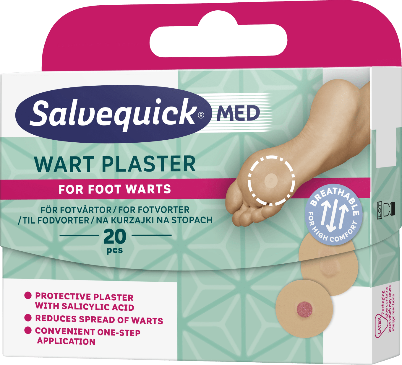 Salvequick MED Wart Plaster 20 st Salvequick