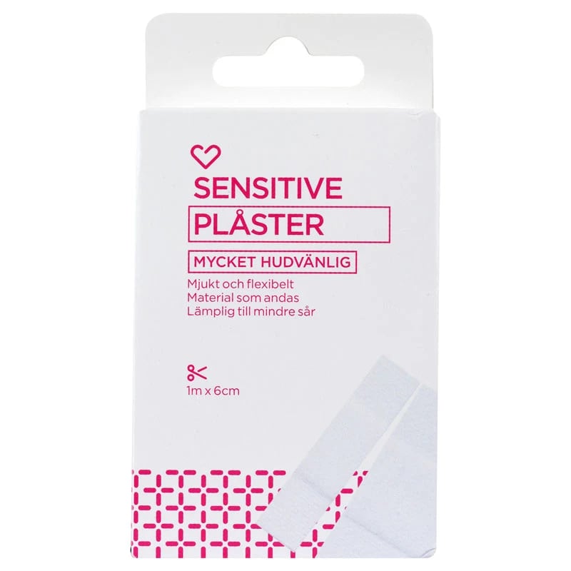 Hjärtats Sensitive plåster 6cm x1m Hjärtats