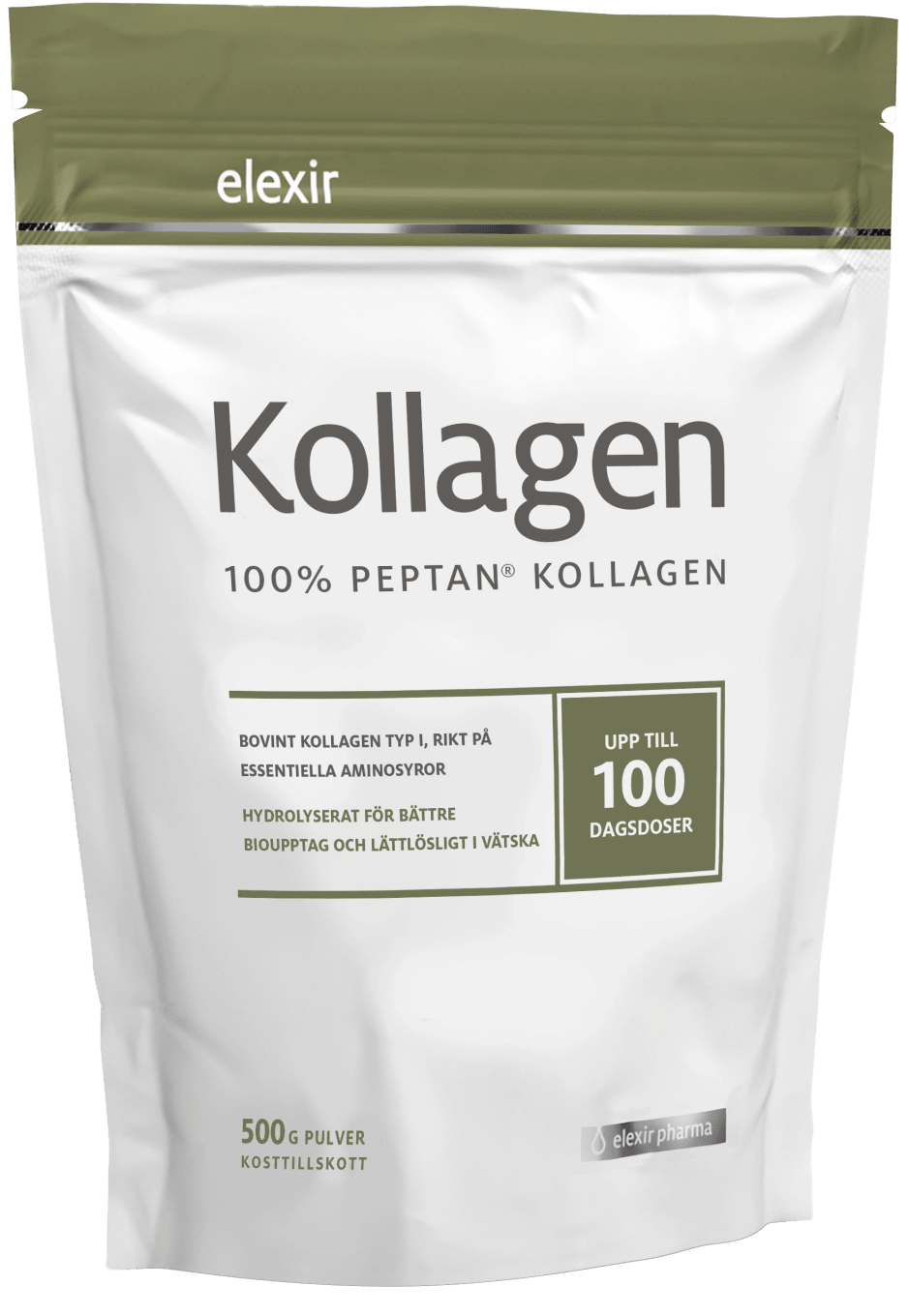 Elexir 100% Peptan Kollagenpulver 500 g Elexir Pharma