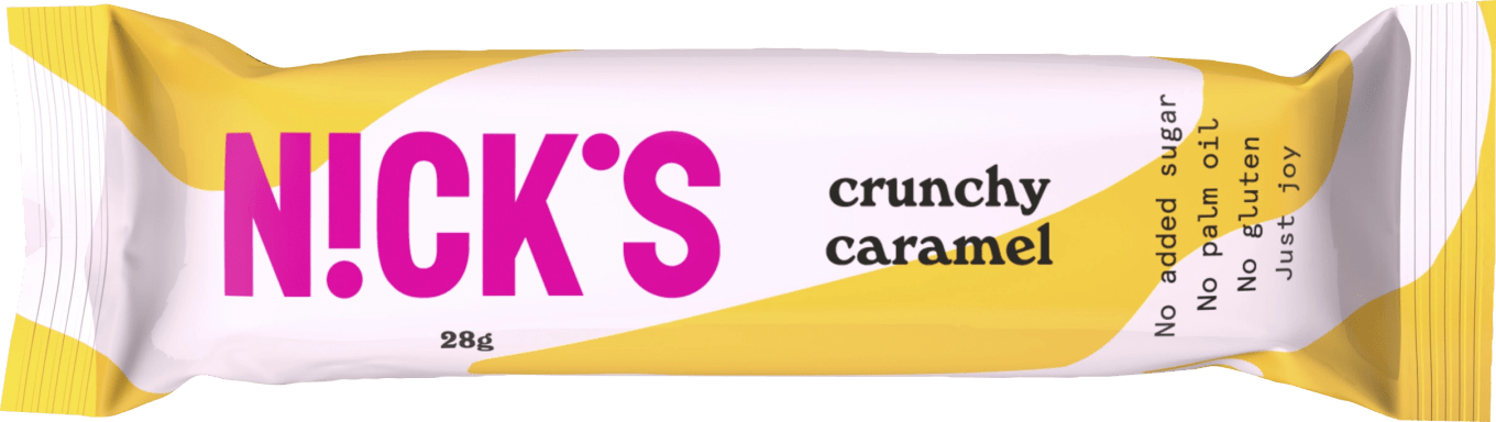 NICK'S Crunchy Caramel Chocolatebar 28 g Nicks
