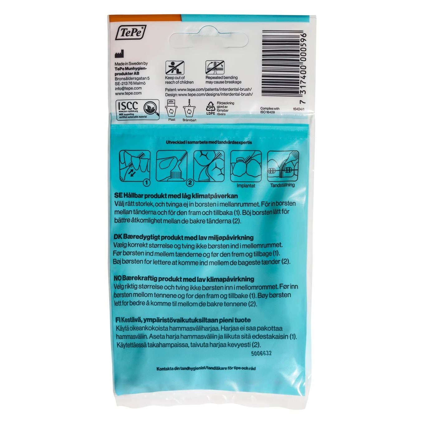 TePe Mellanrumsborste 0,4 - 1,3 mm 8 st 0,45 mm TePe