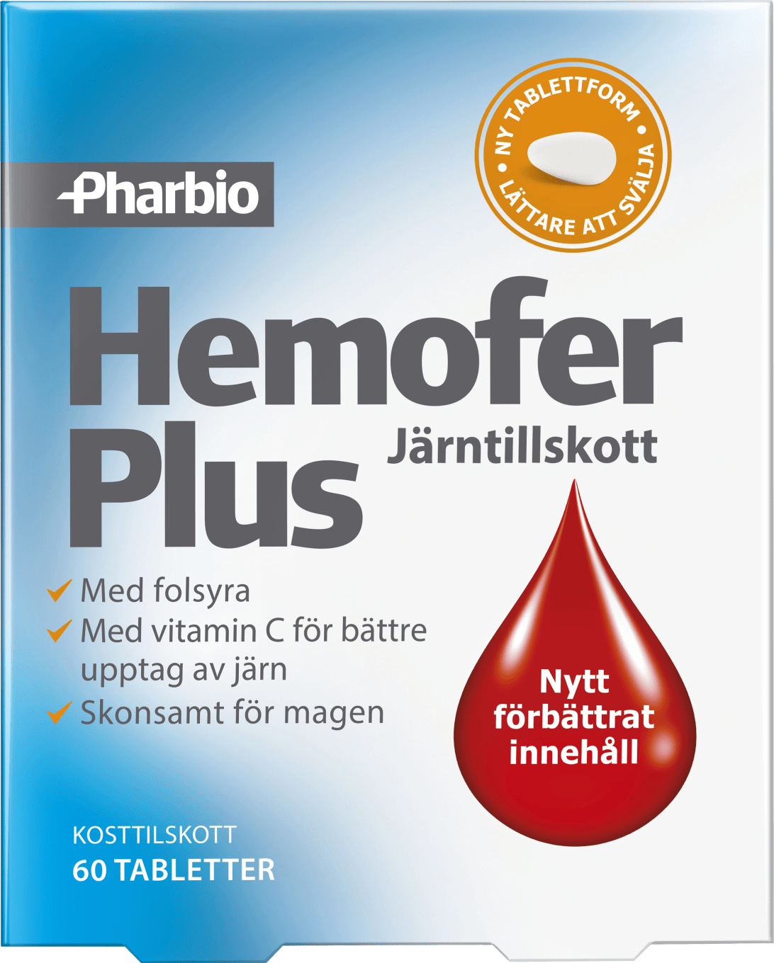 Pharbio Hemofer Järn Plus 60 st Pharbio