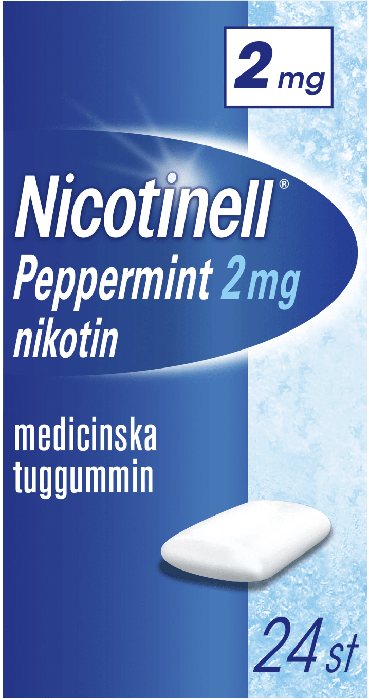 Nicotinell Peppermint Medicinskt tuggummi 2 mg 24 st Nicotinell