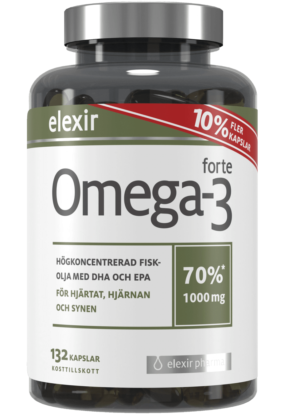 Elexir Omega-3 Forte 1000 mg 132 kapslar Elexir Pharma
