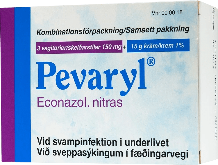 Pevaryl vagitorium och kräm 150 mg + 1% 1 st Pevaryl