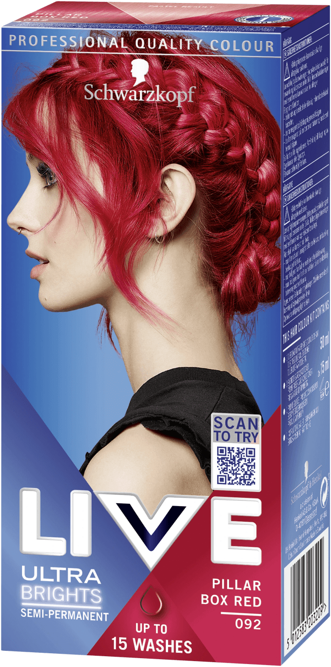 Schwarzkopf Live Ultra Brights or Pastel Hårfärg 092 Pillar Box Red Schwarzkopf
