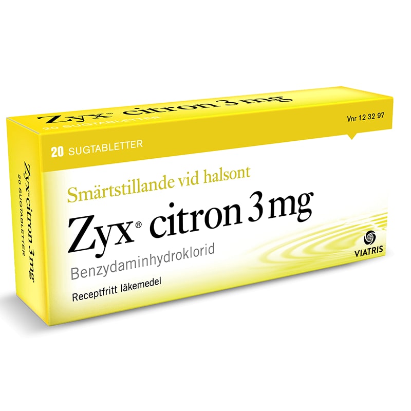 Zyx citron sugtablett 3mg 20st Zyx
