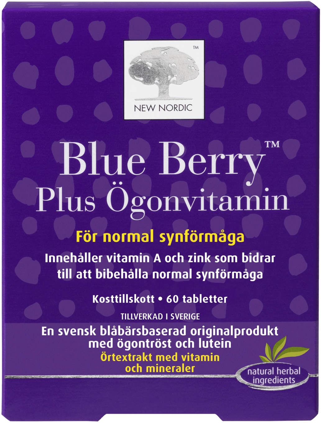 New Nordic Blue Berry Plus Ögonvitamin Tablett 60 st New Nordic