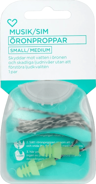 Hjärtats musik- och simpropp small/medium 1 par Hjärtats