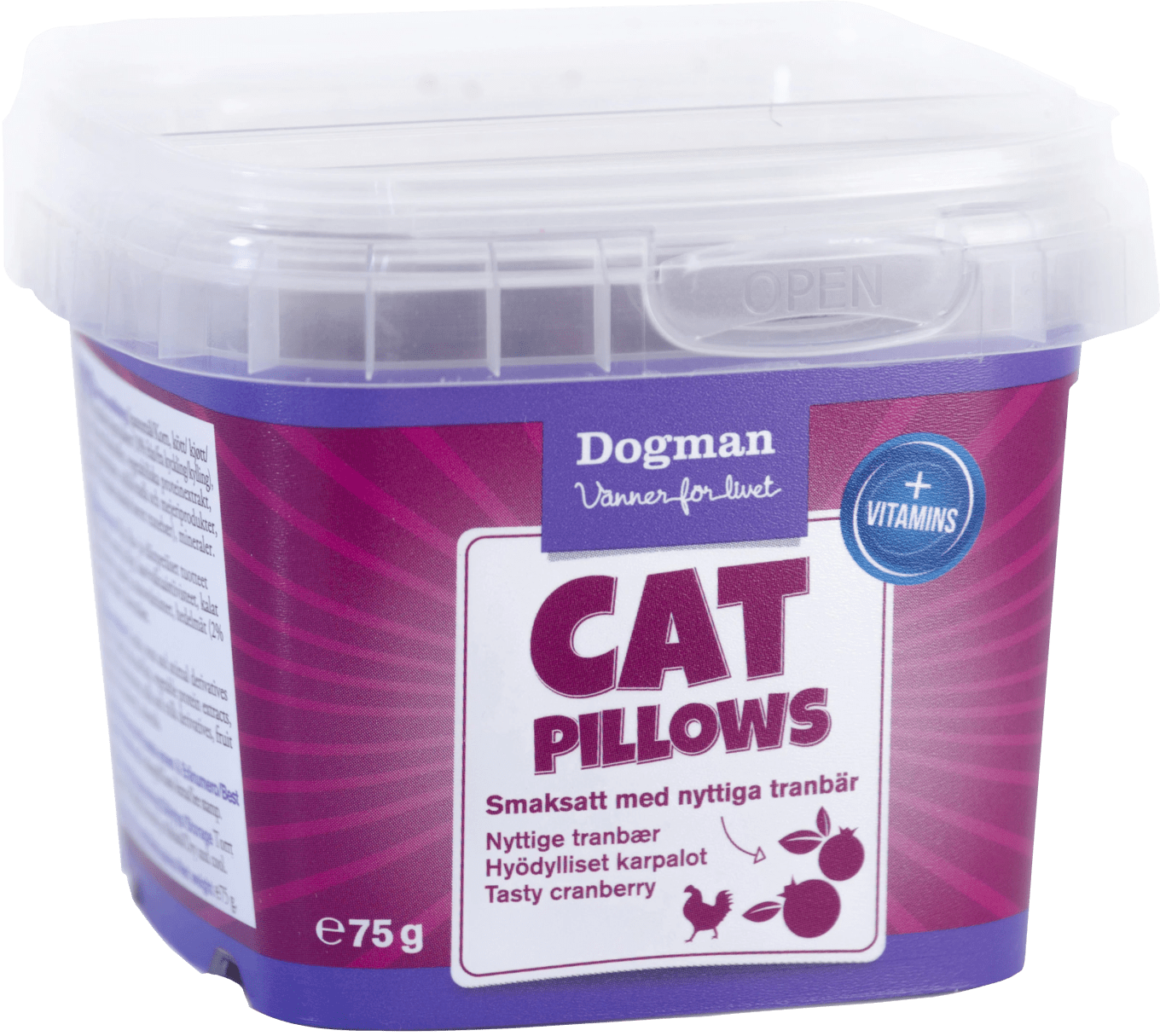 Dogman Cat Pillows Kyckling/Tranbär 75 g Dogman