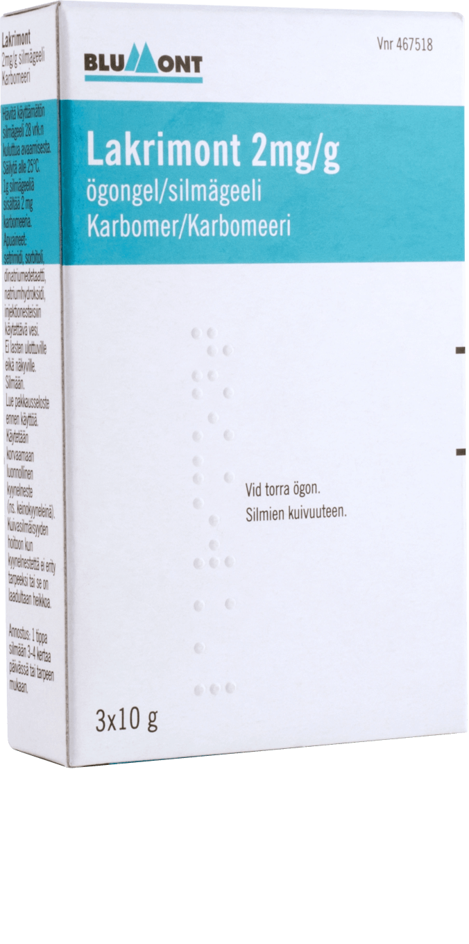 Lakrimont ögongel 2 mg/g 3 x 10 g Lakrimont