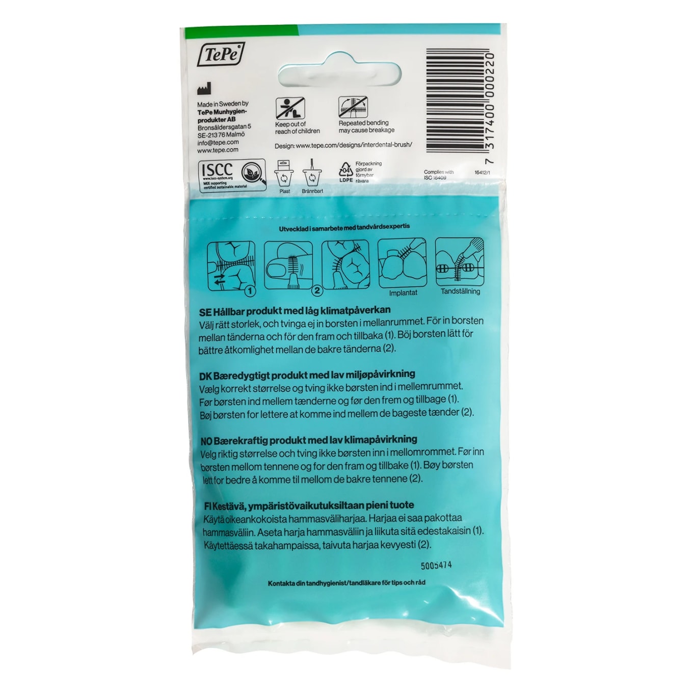 TePe Mellanrumsborste 0,4 - 1,3 mm 8 st 0,8 mm TePe