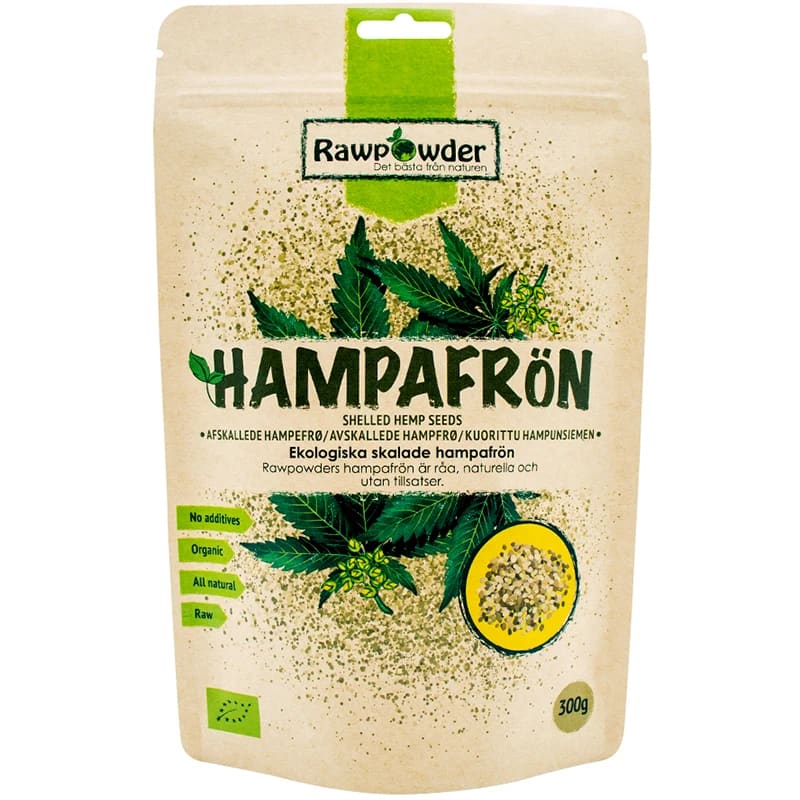 Rawpowder Skalade Hampafrön 300 g Rawpowder